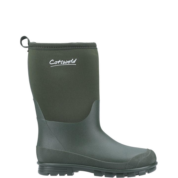 Cotswold Boys Green Hilly Neoprene  Wellington Boot in Size 13, Sports Direct