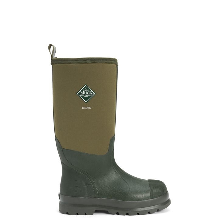 Muck Boots  Green Chore Classic Hi Patterned Wellington in Size 10, Sports Direct