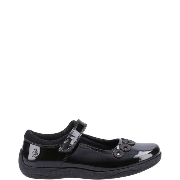 Hush Puppies Girls Black Christina Patent  Shoe in Size C10, Sports Direct