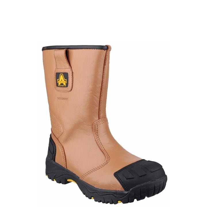 Amblers Safety Men's Brown Fs143 Waterproof Pull On Safety Rigger Boot in Size 11, Sports Direct