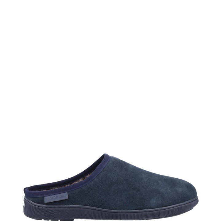 Hush Puppies Men's Blue Ashton Leather Mule Slippers Navy - Size 7 - Image 6