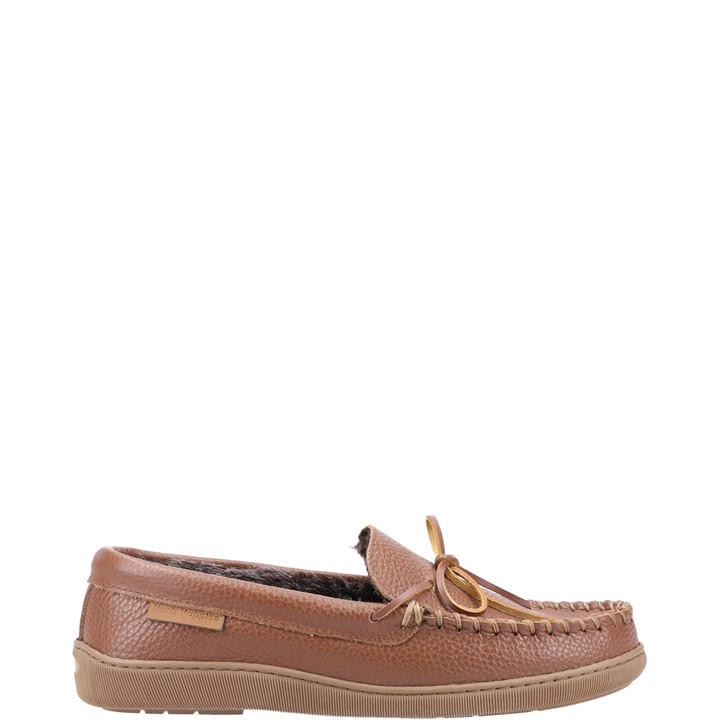 Hush Puppies Men's Brown Ace Leather Slipper in Size 12, Sports Direct