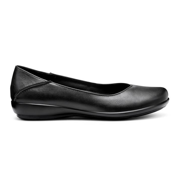 Hotter Women's Black Birdie Wide Fit Ballerina Pumps in Size 6.5, Sports Direct