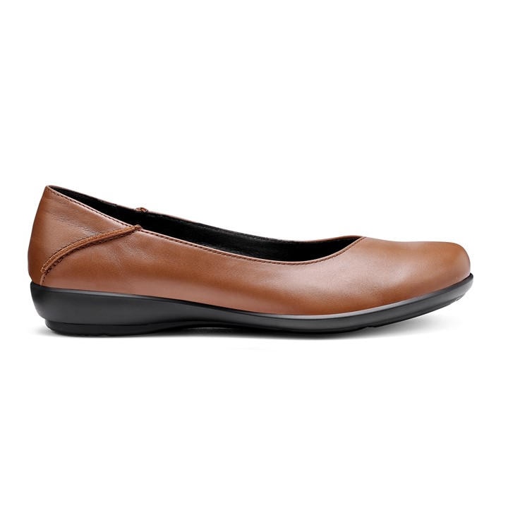 Hotter Women's Brown Birdie Standard Fit Ballerina Pumps in Size 3.5, Sports Direct