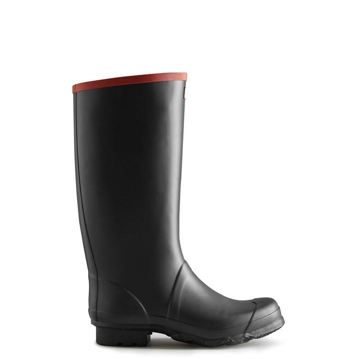 Hunter  Black Argyll Full Knee Wellington in Size 8, Sports Direct