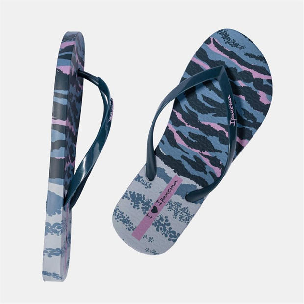 Blue - Ipanema - Animal Print VI Fem Flip Flops
