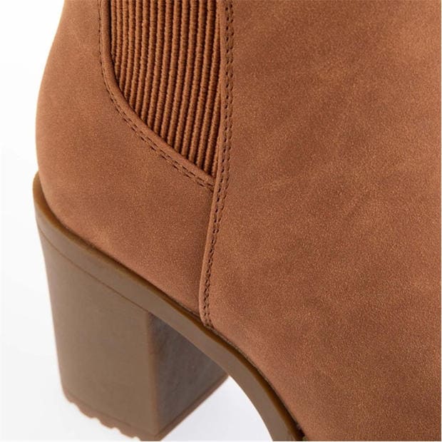 Cognac - Only - Barbara Heeled Chelsea Boots