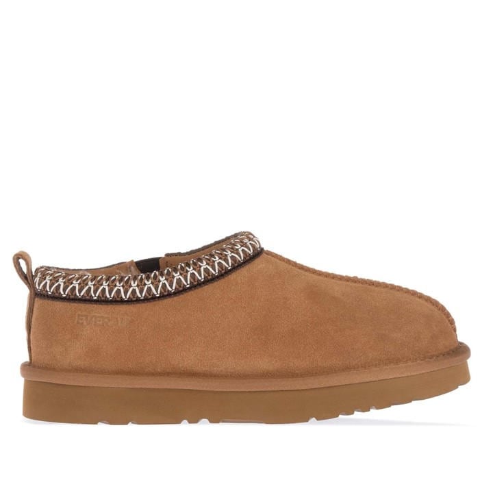 Everau Women's Brown Wigeon Leather Slippers in Size 5, Sports Direct