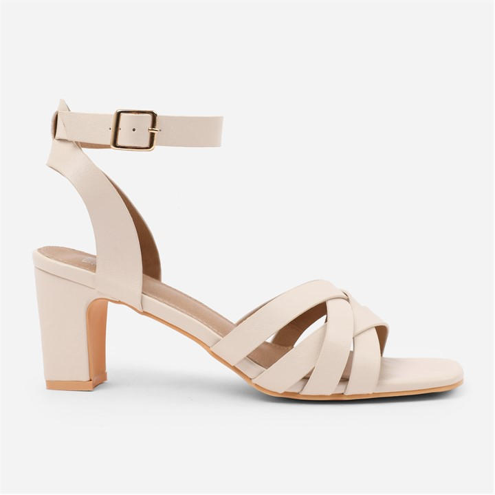 Wheres That From Women's Cream Pu Caity Wide-Fit Triple Link-Chain Detail Sa in Size 6, Sports Direct