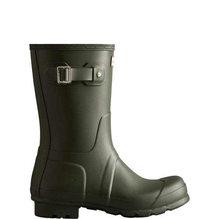 Hunter Men's Green Original Short Wellington Boots in Size 7 (40/41), Sports Direct