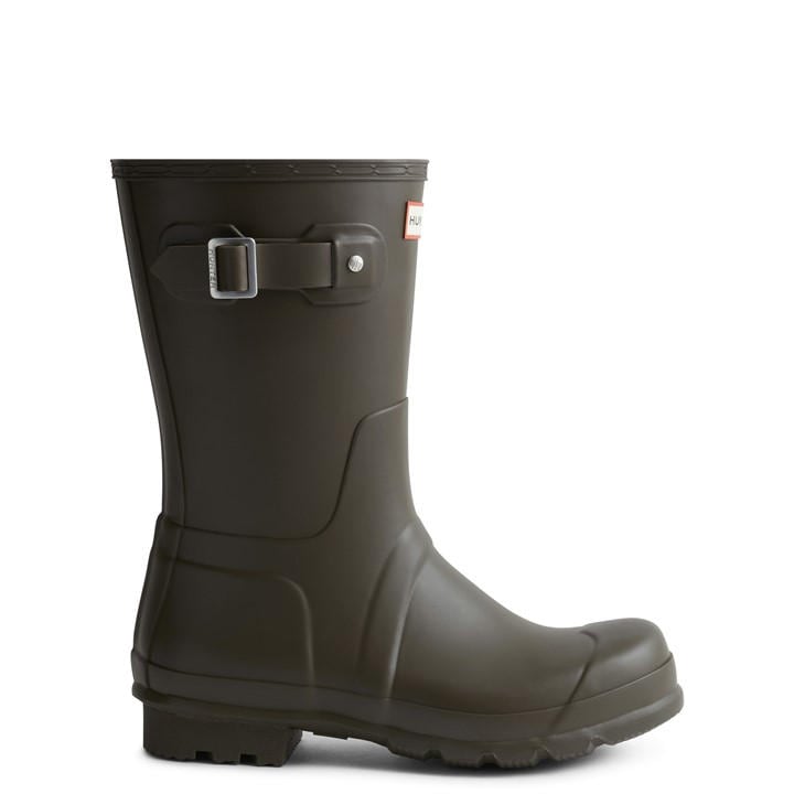 Hunter Men's Brown Original Short Wellington Boots in Size 10, Sports Direct