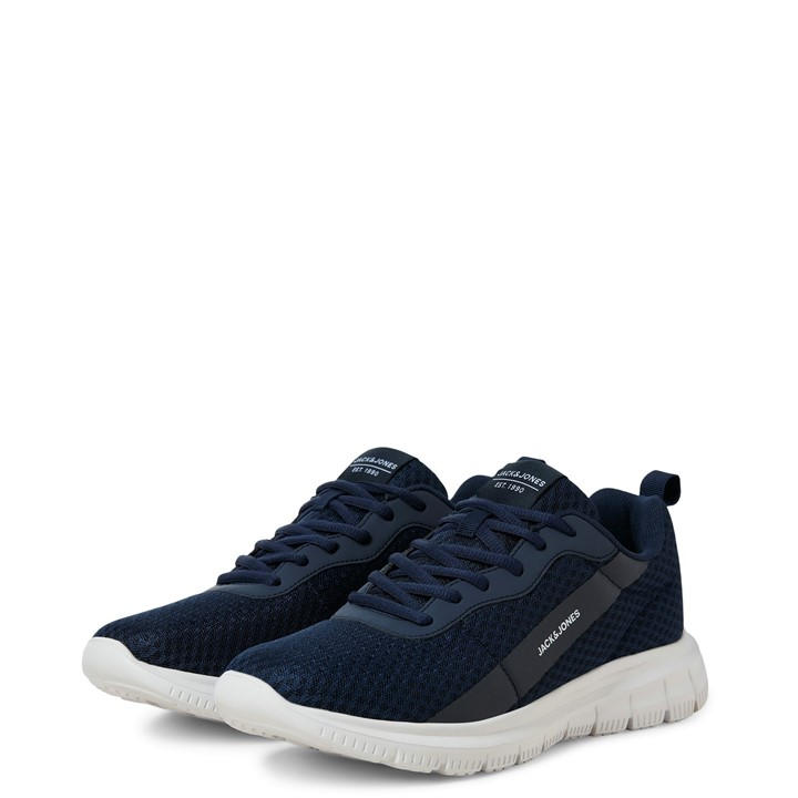 Jack And Jones Mens Blue Taylor Mesh Trainer - Size 8