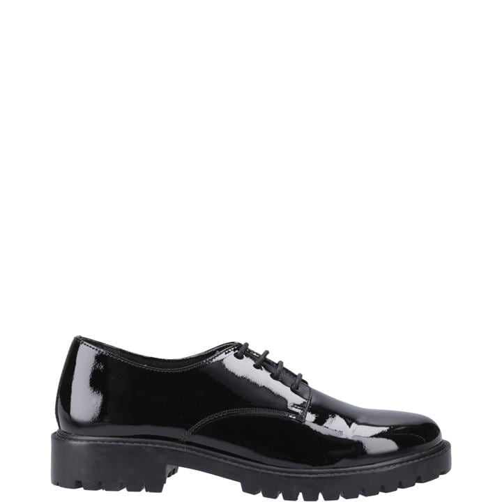 Hush Puppies Girls Black Aubrey Lace Up Patent Snr in Size 5, Sports Direct