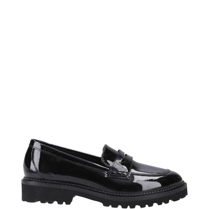 Hush Puppies Girls Black Grazia Loafer Patent Snr in Size 4, Sports Direct