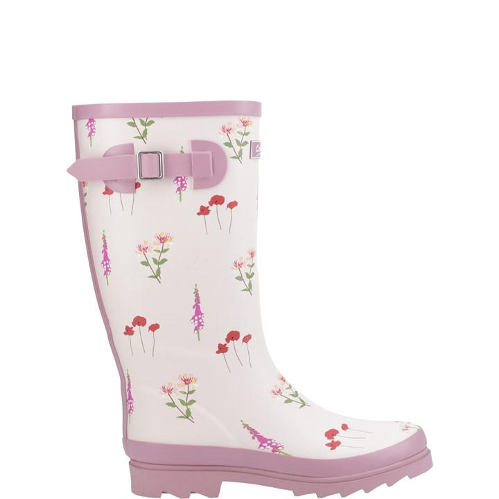 Cotswold Women's Pink Wildflower Tall Wellingtons in Size 5, Sports Direct