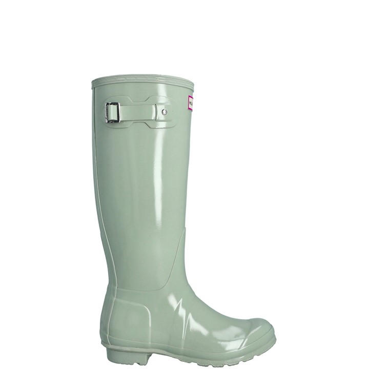 Hunter Women's Green Original Tall Gloss Wellingtons Size 7