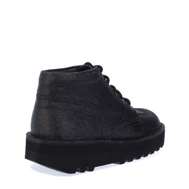 Black - Kickers - Kick Hi Stack Glitter Boots