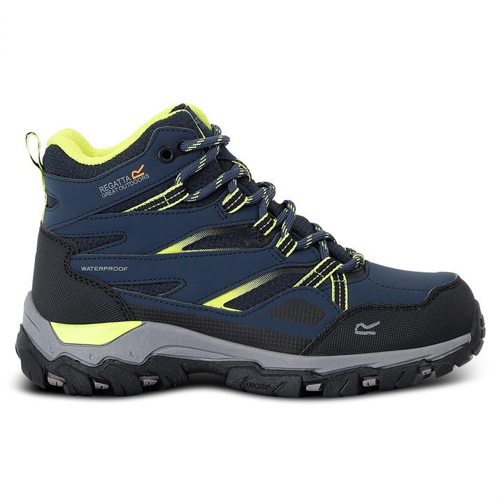Regatta Boys Navy/Lime Punch¿ Holcombe Iii Walking Boots in Size C12, Sports Direct