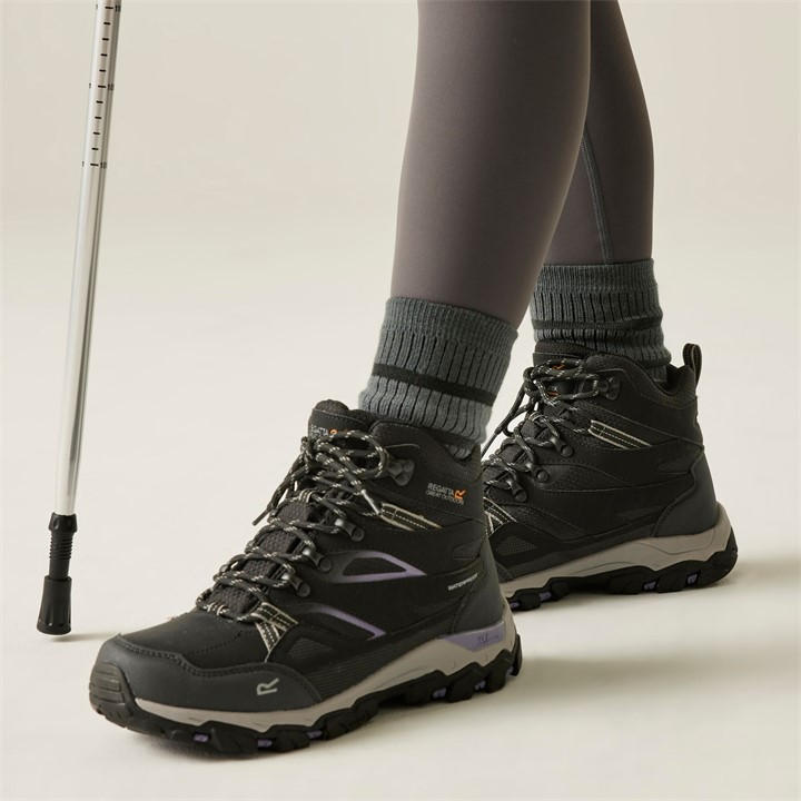 Regatta Women's Black Purple Sage Holcombe Iii Waterproof Isotex Boots in Size 7, Sports Direct