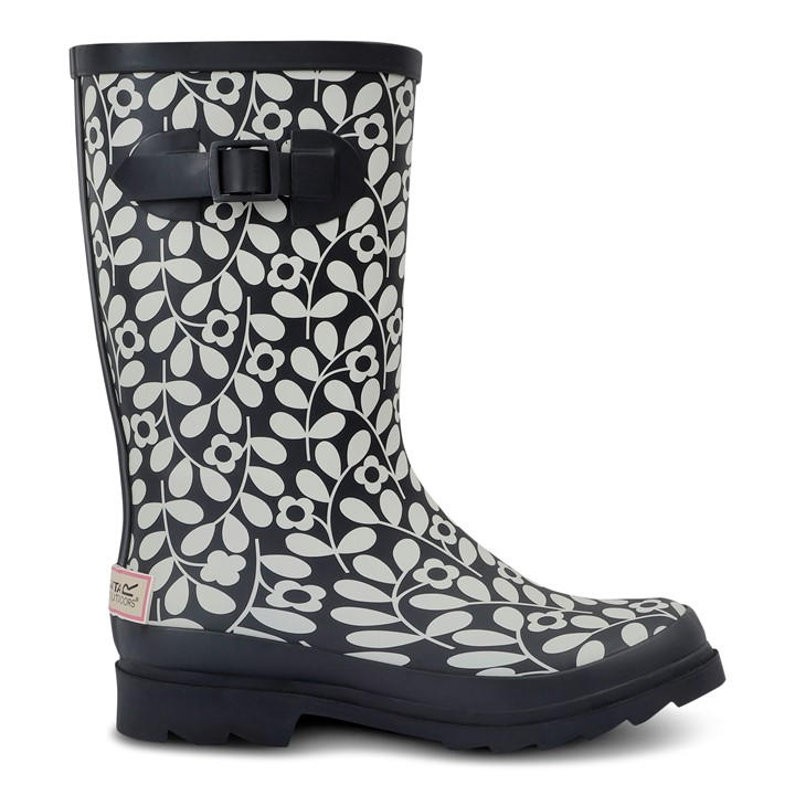 Regatta Women's Jasmine Flower Black Orla Kiely Wellies Size 6
