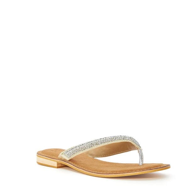 Kollane - Dune London - Labyrinth Beaded Toe Post Sandals
