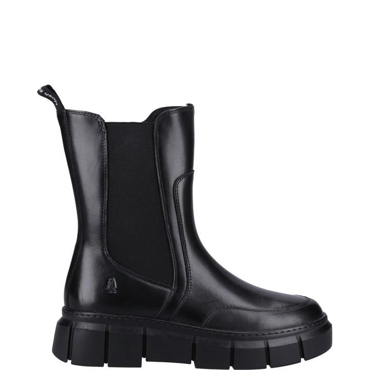 Hush Puppies Women's Fleur Leather Ankle Boots - Black - Size 5 (38) - Image 3