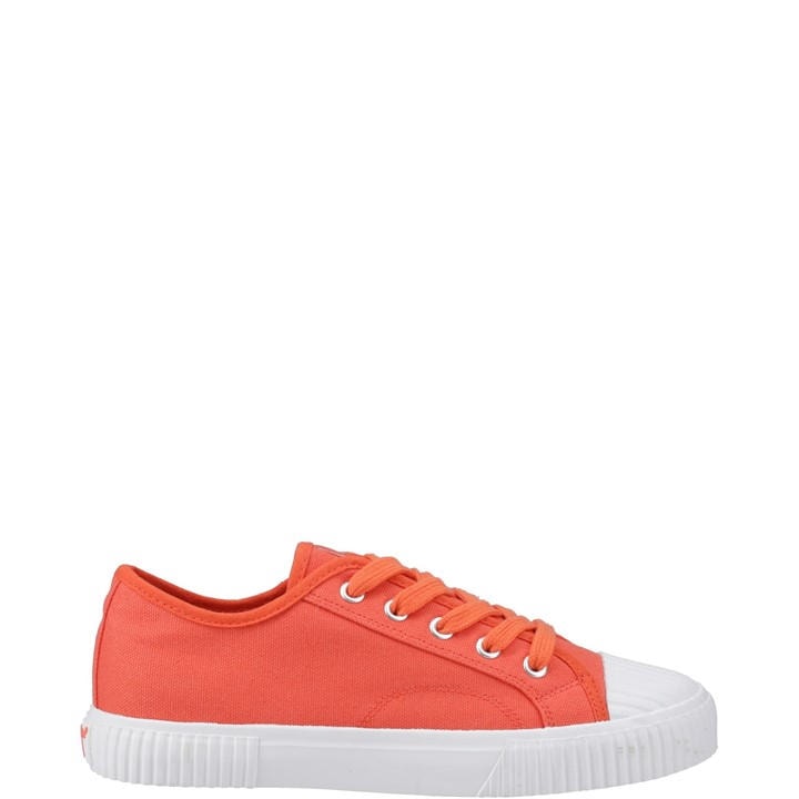 Hush Puppies Women's Freya Canvas Trainer in Orange | Size: 5 - Image 5