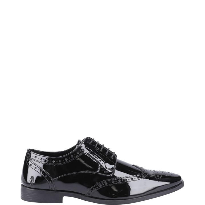Hush Puppies Men's Black Elliot Brogue Patent in Size 6, Sports Direct