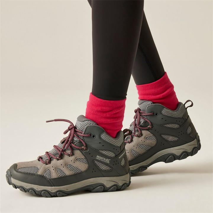 Regatta Women's Grey Edgepoint Iv Mid Walking Boots Size 6.5