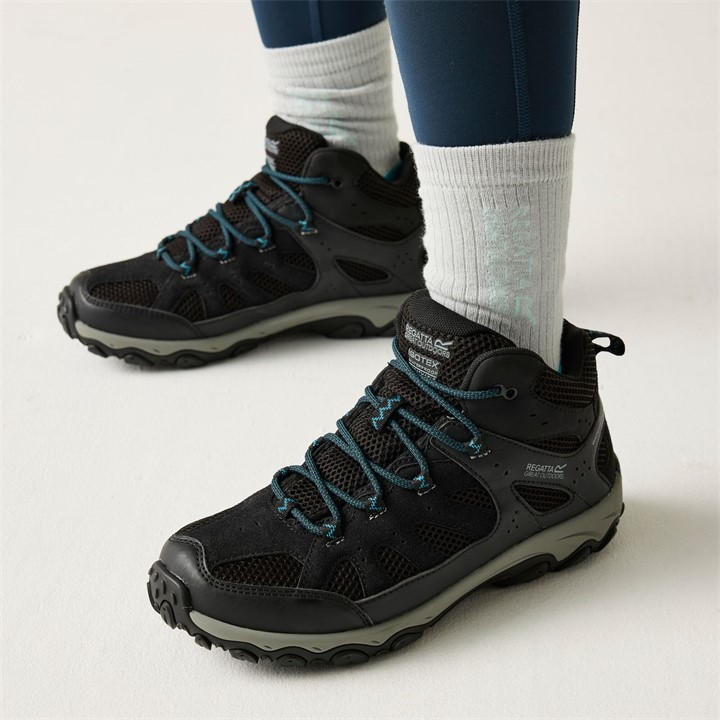Regatta Women's Black Edgepoint Iv Mid Walking Boots Size 6.5