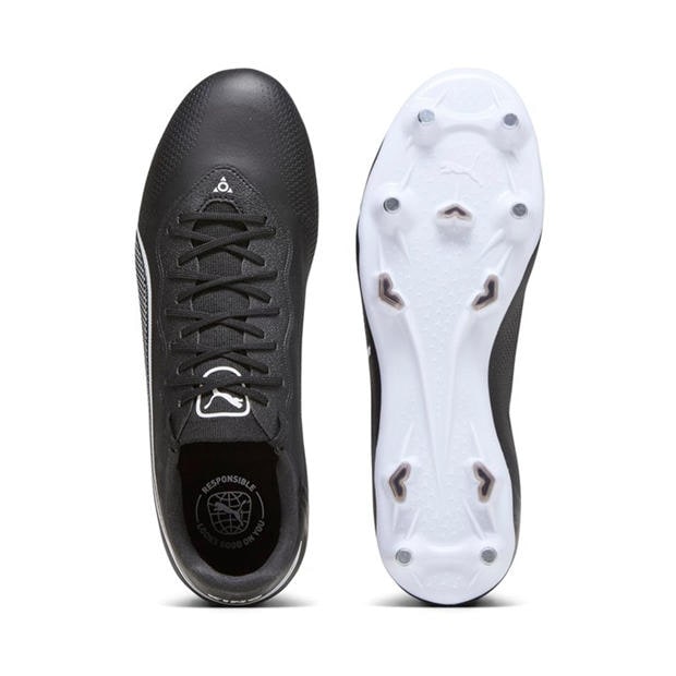 Černá-Bílá - Puma - King Pro Soft Ground Football Boots Mens