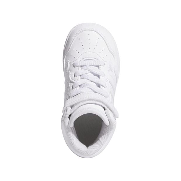 White - adidas - Hoops 4.0 Mid Trainers