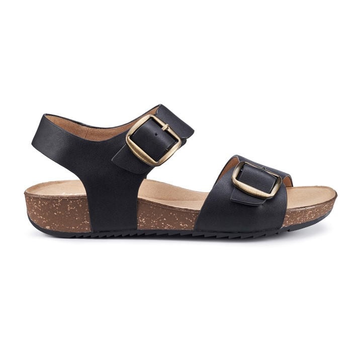 Hotter Women's Black Tourist Ii Standard Fit Sandals in Size 6, Sports Direct