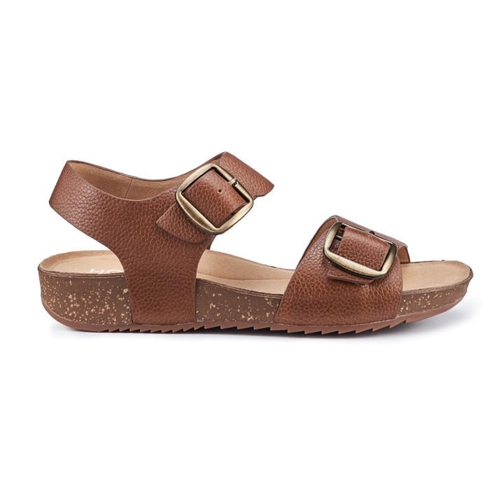 Hotter Women's Brown Tourist Ii Sandals Standard Fit in Size 8, Sports Direct