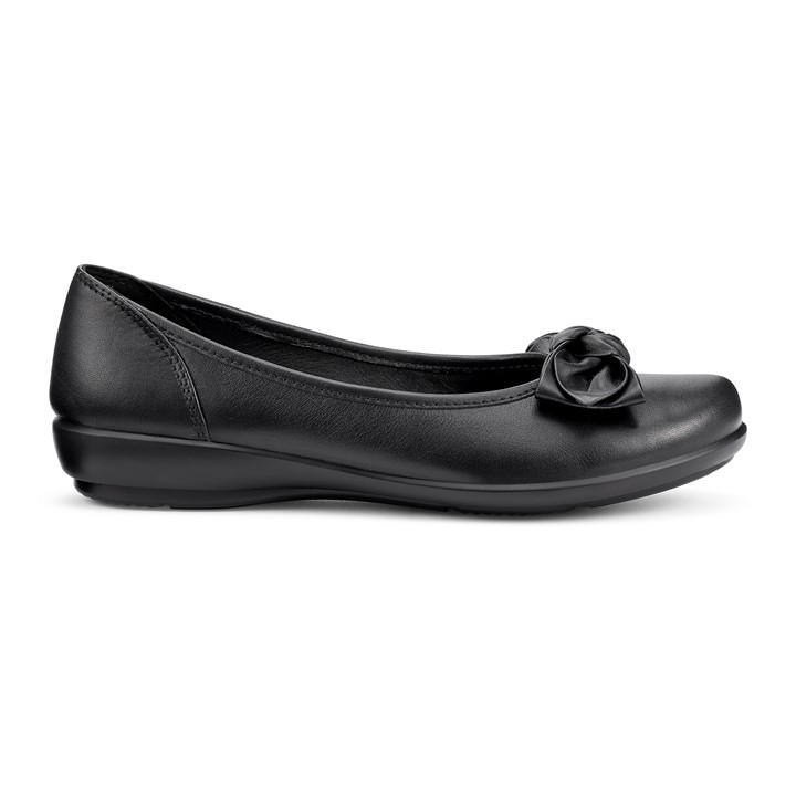 Hotter Women's Black Jewel Standard Fit Ballerina Pumps in Size 7.5, Sports Direct
