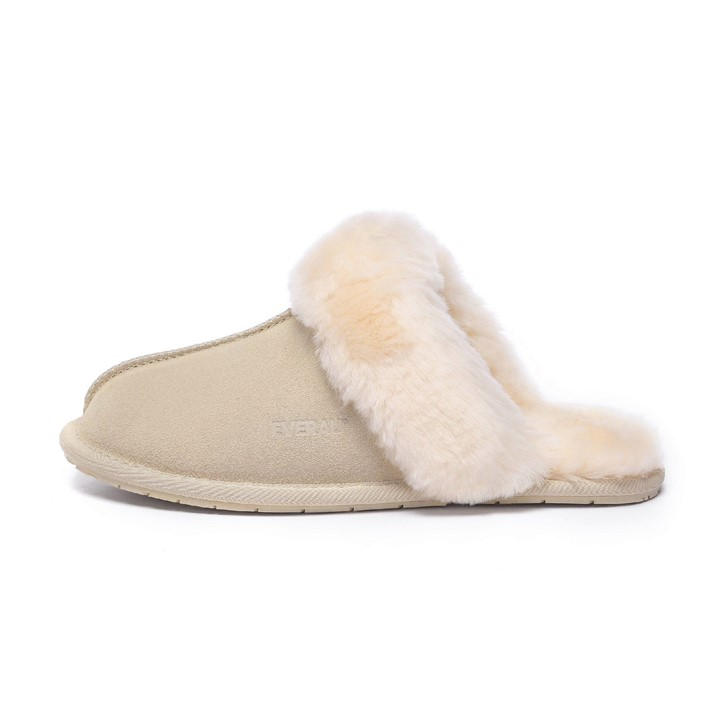 Everau Women's Beige Harrier Slippers in Size 4, Sports Direct