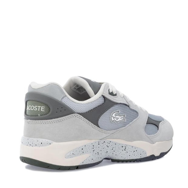 Grey - Lacoste - Storm 96 Vintage Leather Trainers