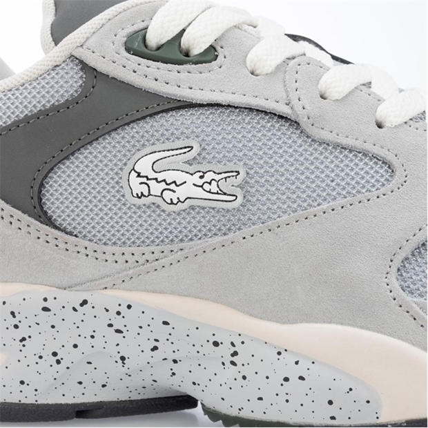 Grey - Lacoste - Storm 96 Vintage Leather Trainers