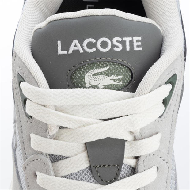 Grey - Lacoste - Storm 96 Vintage Leather Trainers