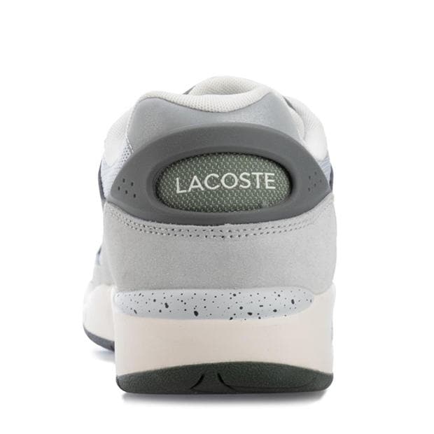 Grey - Lacoste - Storm 96 Vintage Leather Trainers