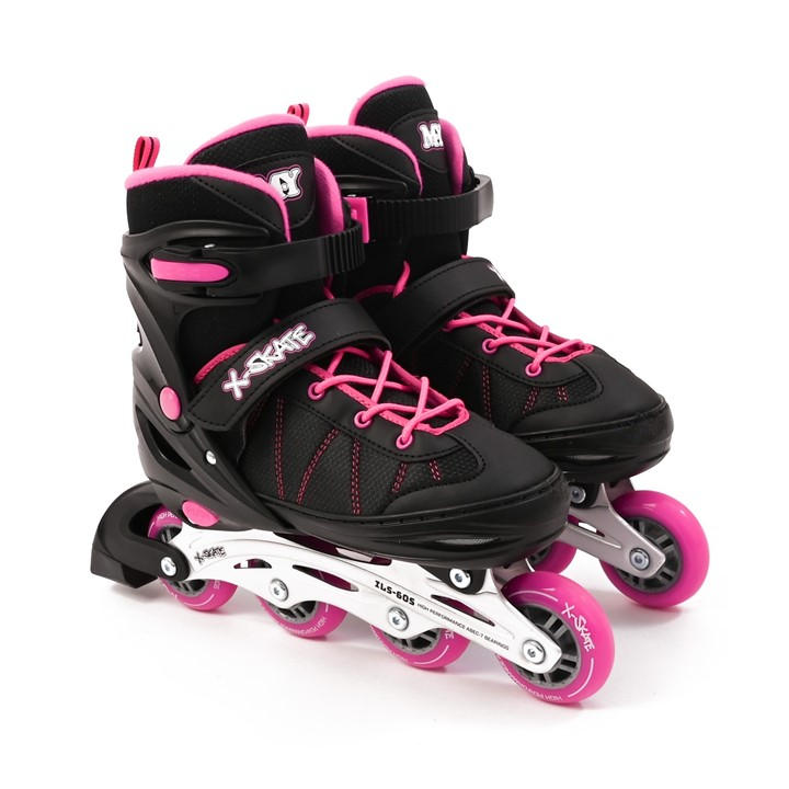 Planet Direct Boys Pink .y X-Skate Adjustable Inline Roller Skates With B in Size M, Sports Direct