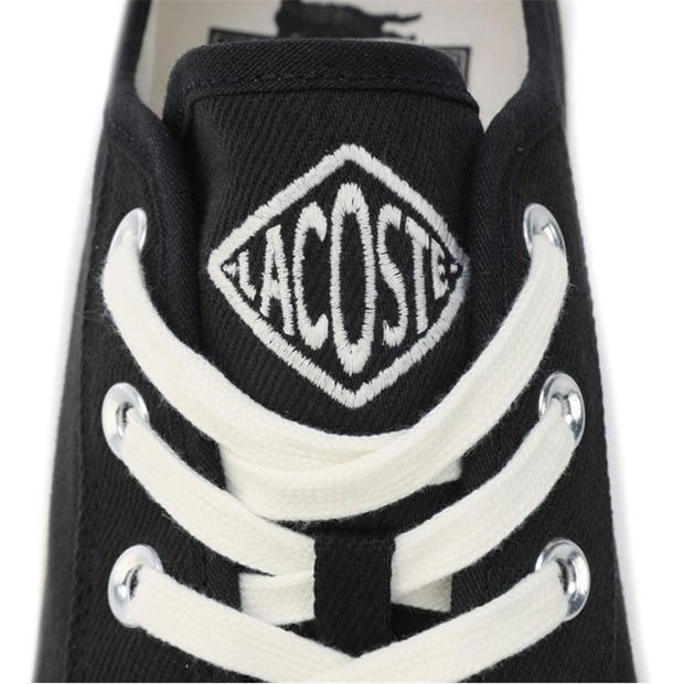 Black - Lacoste - Backcourt 2.0 Canvas Low Trainers