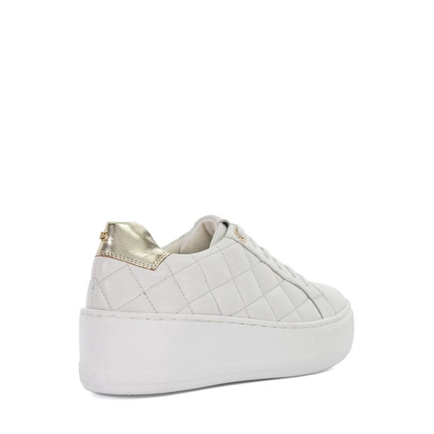 White - Dune London - Elizas Quilted Wedge Heel Trainers