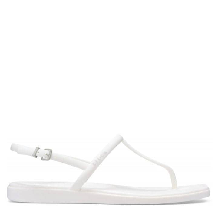 Crocs Women's White Miamai Thong Flip Sandals in Size 3, Sports Direct
