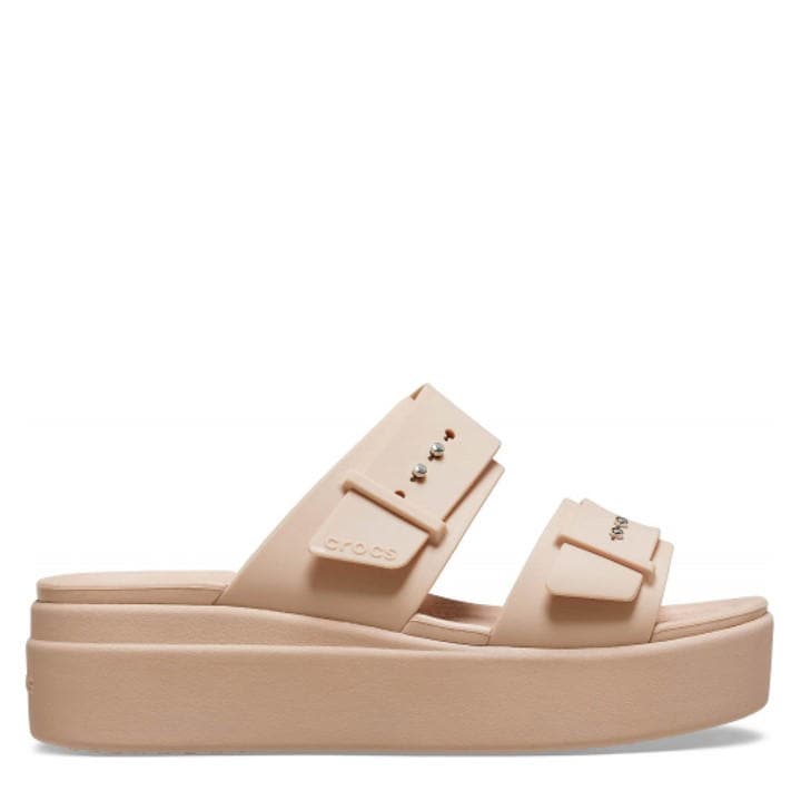 Crocs Women's Pink Brooklyn Buckle Sandal in Size 7, Sports Direct