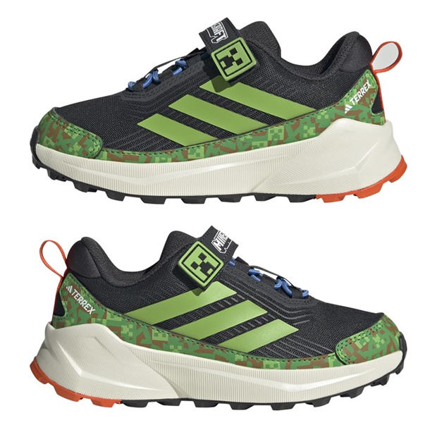 Carbon/Lime - adidas - Kids' Hiking Shoes