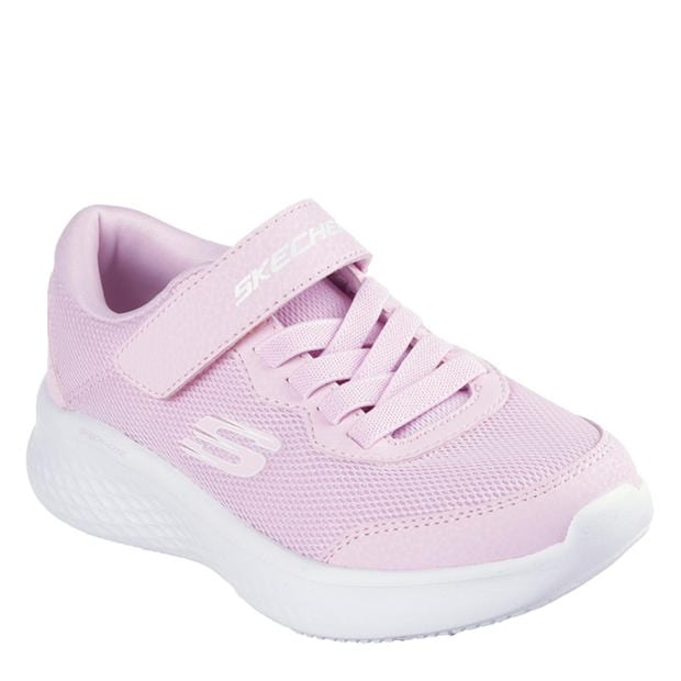 Light Pink - Skechers - Skechers Gore And Strap Mesh Sneaker Low-Top Trainers Girls