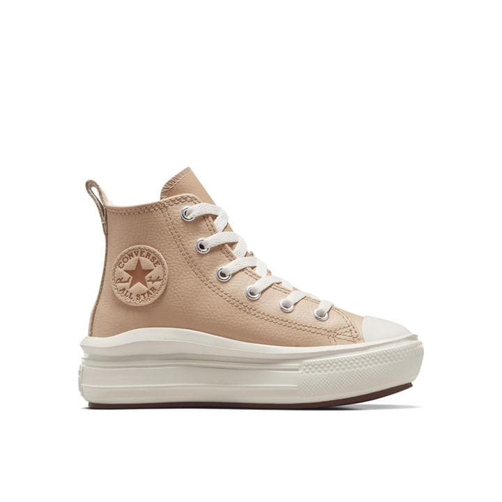 Converse  Kids Brown ' Chuck Taylor All Star Mov Platform Trainers in Size C10, Sports Direct