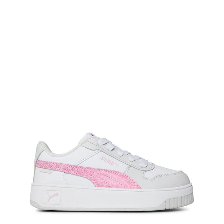 Puma Girls White Carina Street Ps Low-Top Trainers in Size C11, Sports Direct