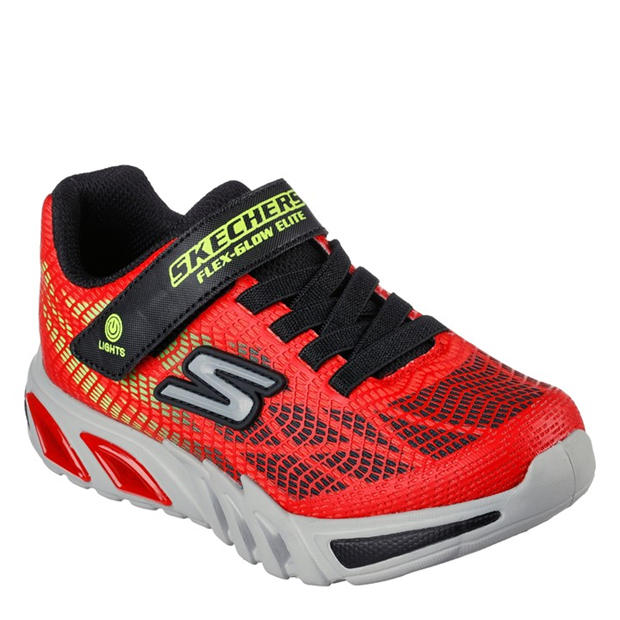 Raudona/Juoda - Skechers - Flex-Glow Child Boys Trainers